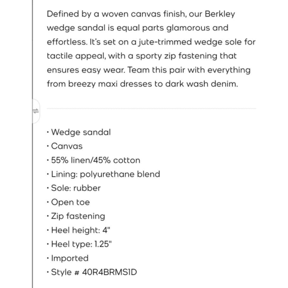 Michael Kors Berkley Wedge Sandals Size 8 - Picture 6 of 6